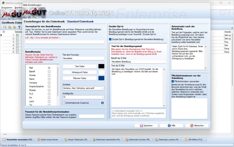 Mehrbenutzerbetrieb im Servereinsatz für MailOut unter Windows