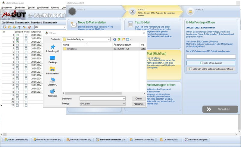 Serienmail Software